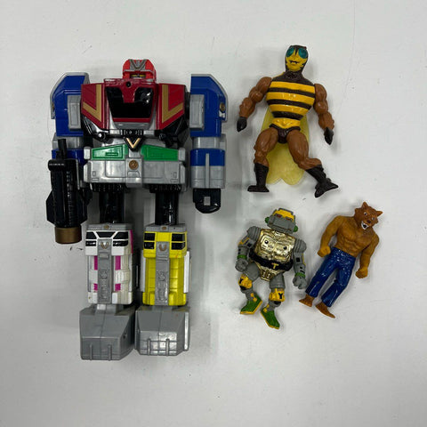 Vintage Power Rangers TMNT MOTU Action Figure Lot of 4 Megazord Buzz-Off