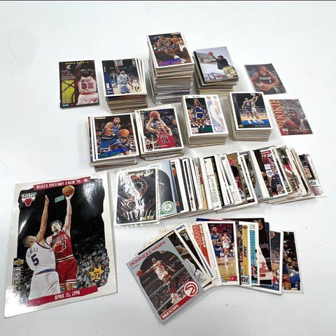 Basketball Card Lot 1990s NBA Fleer Hoops Upper Deck Approximately 250 Cards