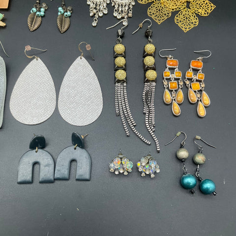 Plunder Design Fair Trade Costume Jewelry Lot 20 Pairs Dangle Stud Earrings Boho