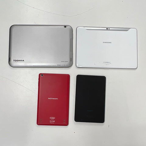 Samsung Toshiba Kindle NuVision Tablet Lot 4 Piece Untested For Parts Only