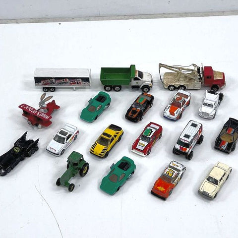 Vintage 80s 90s Lot Diecast Toy Cars Matchbox Hot Wheels Batmobile Bugs Bunny