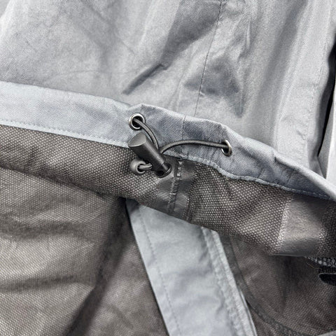 Tidwe Men's Gray Full Zip Rain Jacket RS002 Outdoor Windbreaker Sz M