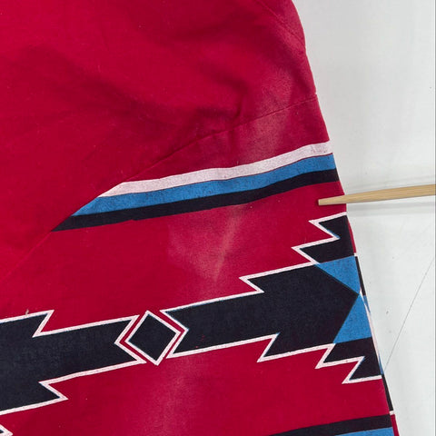 Vintage 80s Saisa Southwestern Aztec Print Western Shirt Made USA Sz L