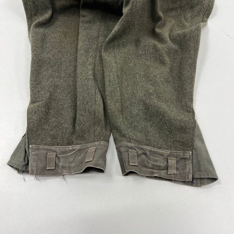 Vintage Slitman Swedish Military M39 Gray Wool Field Pants Trousers Men's 25