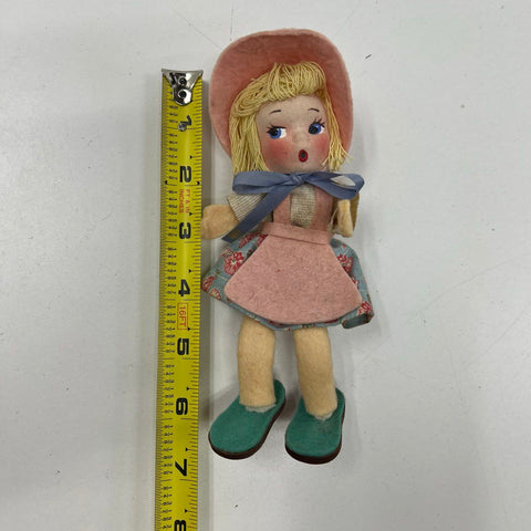 Vintage Mid-Century Doll Lot (3) Rozetta Dutch Boy Felt & Folk Art Dolls