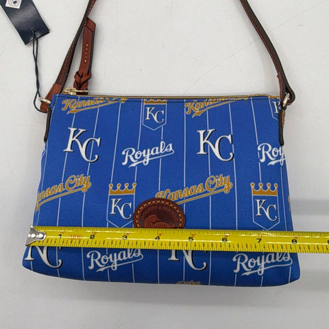 Dooney & Bourke Blue Kansas City Royals Pinstripe Crossbody Pouchette Bag NWT