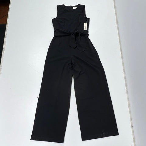 Eliza J Women's Black Sleeveless Wide Leg Tie Waist Jumpsuit NWT Size 8
