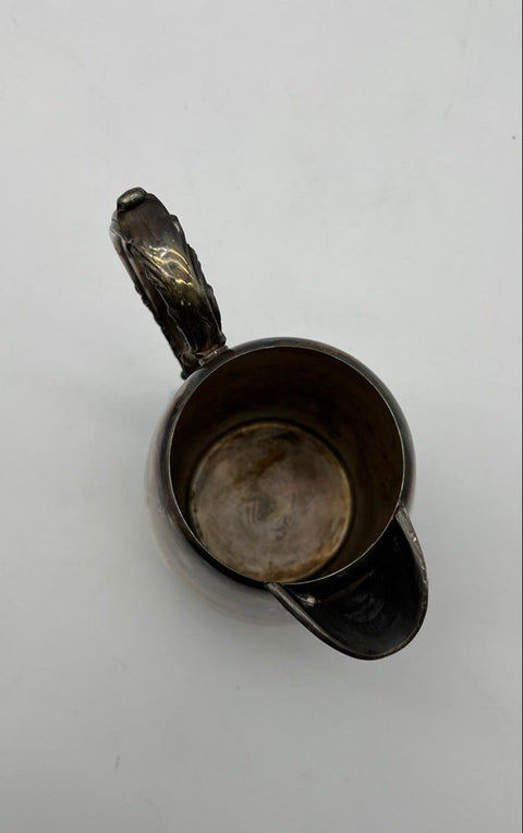 WM Rogers Silver Plate Water Pitcher Ornate Scroll Handle Victorian Vintage