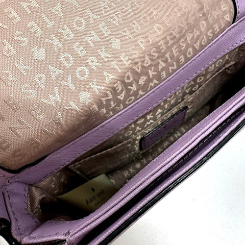 Kate Spade Lilac Saffiano Leather Crossbody Bag and Wallet Set Lot of 2