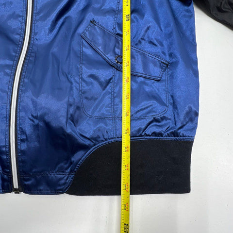 Reebok NHL Women's Blue Black Tampa Bay Lightning Satin Bomber Jacket XL NWT