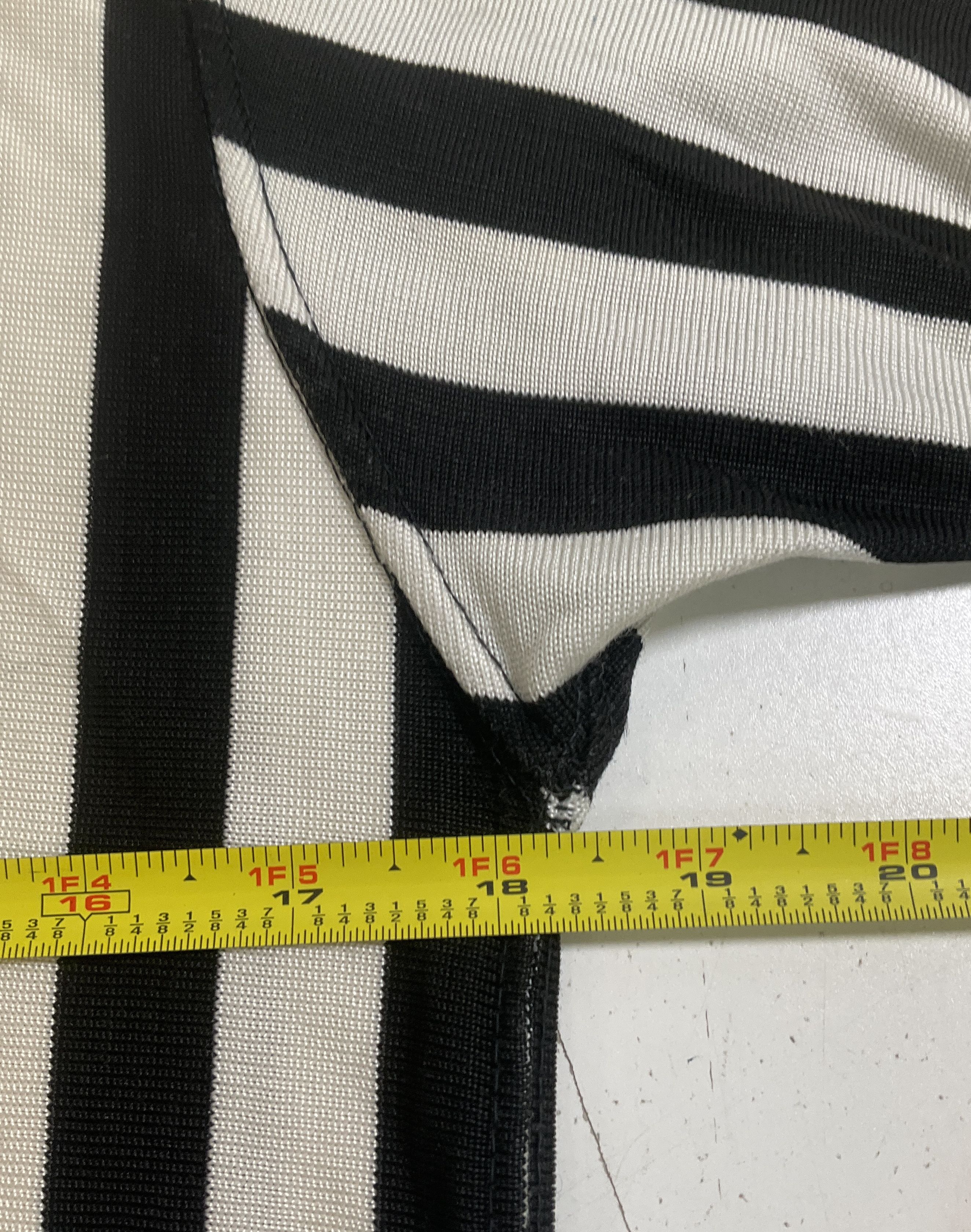Vintage 70s Wilson Referee Striped Quarter Zip Shirt Made in USA Talon L