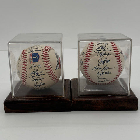 MLB Baseball Souvenir Lot of 2 Caring Team of Athletes Crest Facsimile Signed
