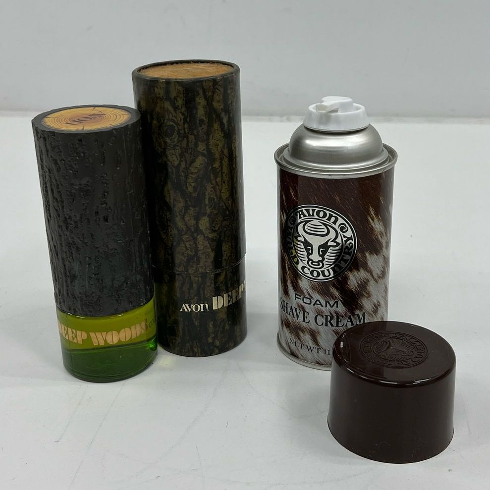 Collectible Vintage Avon Men's Pre & After Shave Lot Volkswagen 8 Ball Glass