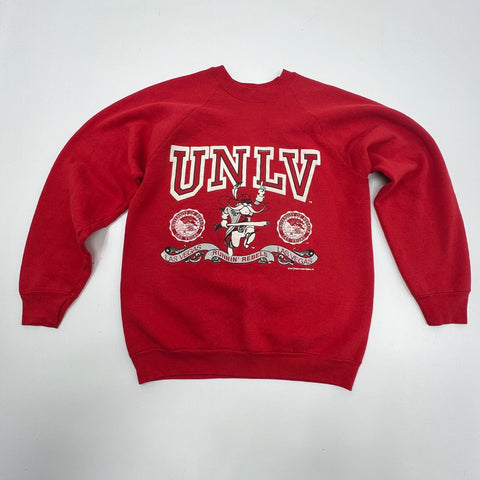 Vintage 1991 UNLV Runnin Rebels NCAA Sweatshirt Fruit of the Loom Made USA Sz L