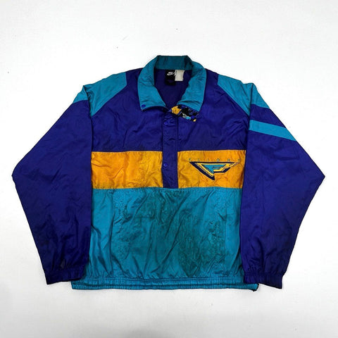 Vintage 90s Nike Flight Anorak Windbreaker Jacket Colorblock Pullover Sz XL
