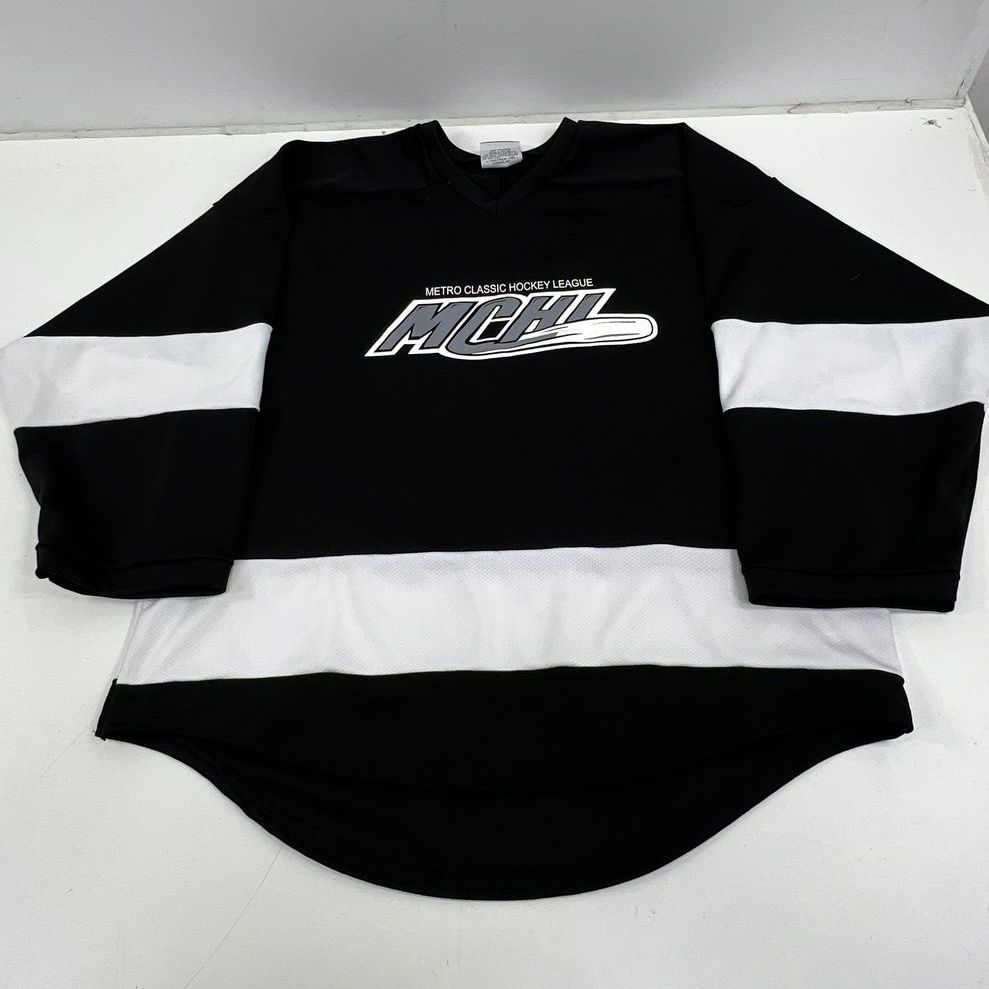 Men's K1 Sportswear Black & White Pappas Hockey Jersey Lot of 4 - Size L & XL