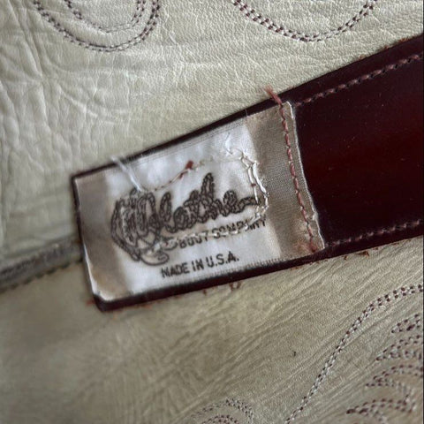 Olathe Two Tone Brown Leather Western Cowboy Boots Men's Size 10 D