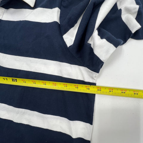 NWT Nautica Navy Blue White Striped Rugby Polo Drop Waist Dress Women's XL