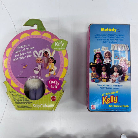 Barbie and Kelly Doll Lot Mattel Basic Fun 4 Pieces Sealed Vintage NIB
