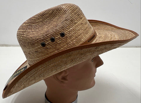 Saddleback Hats Men's Natural Palm Leaf Straw Cowboy Western Hat NWT One Size