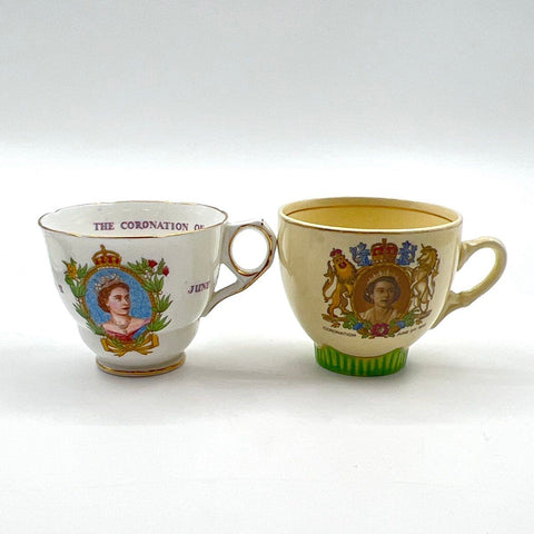 Royal Memorabilia Lot Wood & Sons Queen Elizabeth II 1953 1977 Vintage 4 Piece