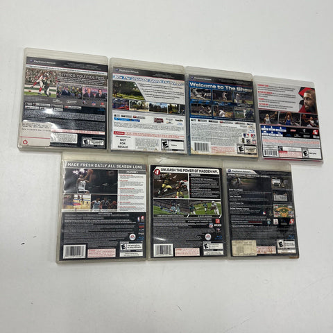 NBA 2K18 Madden NFL MLB The Show Sony PlayStation 3 PS3 7 Game Lot Sports