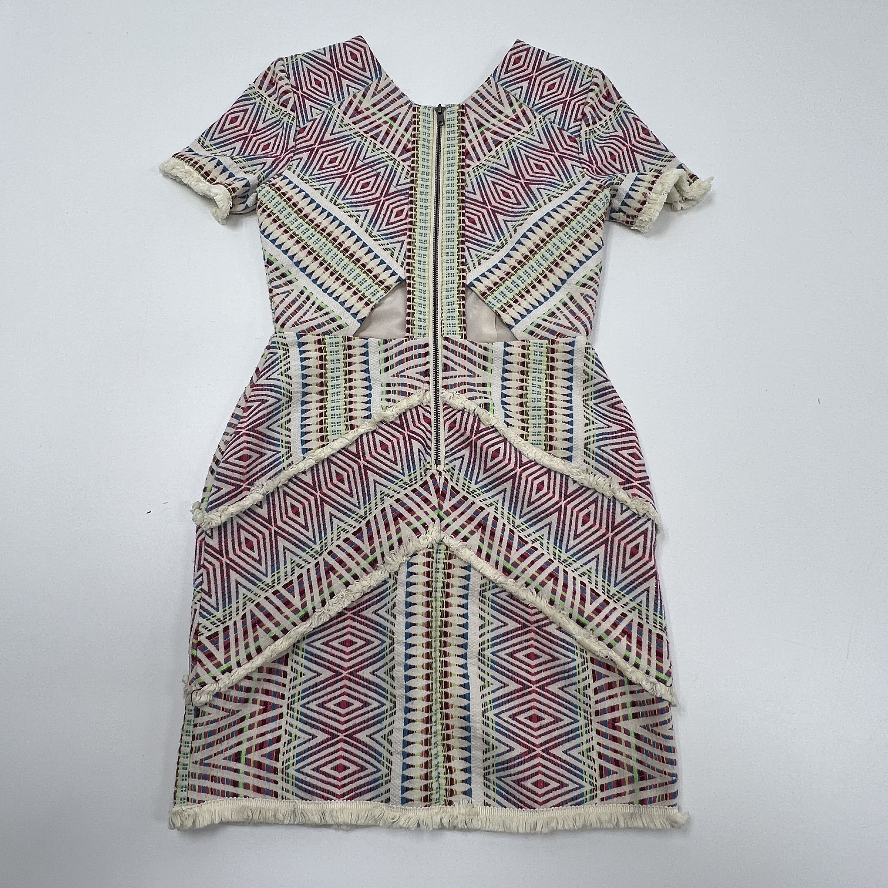 Adelyn Rae Raw Woven Jaylene Shift Dress Multicolor Size Small