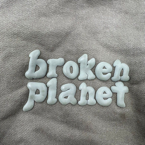 Broken Planet Men's Basics Olive Green Puff Print Hoodie Sweatshirt Size XXL