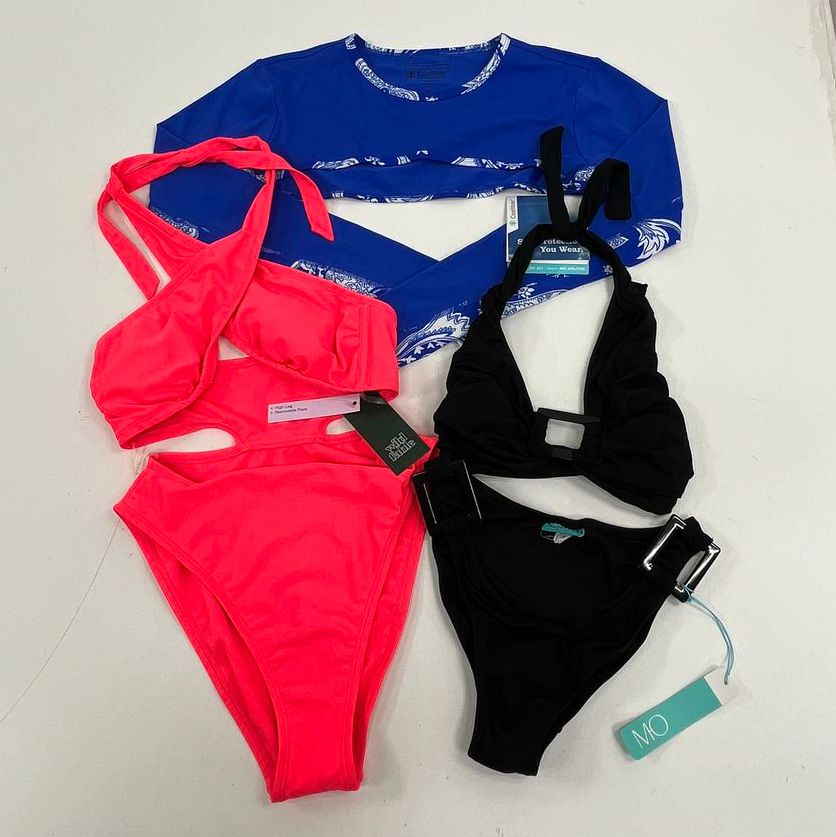 Lot 3pc NWT Swimwear Melissa Odabash Bikini Coolibar Rash Guard Womens XS