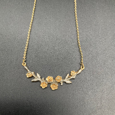 Vintage 1928 Jewelry Co. Costume Jewelry Lot of 2 Floral Rose Necklaces