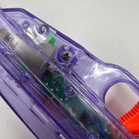 Vintage Lot of 2 Space Fazer & SRM Toys Red Purple Ray Gun Blaster Toy Guns