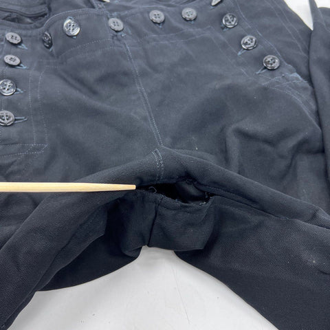 Vintage US Navy 13 Button Flap Wool Pants Crackerjack Bell Bottom Navy Sz 29