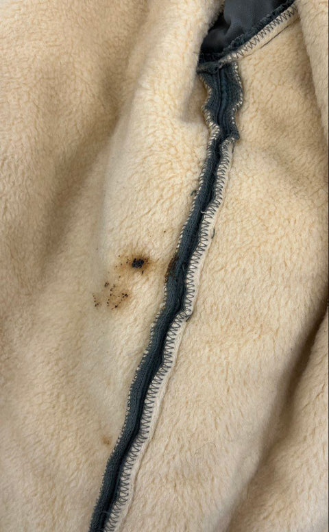 Vintage Military Green Sherpa Lined Quilted Bomber Jacket Liner Men's Small