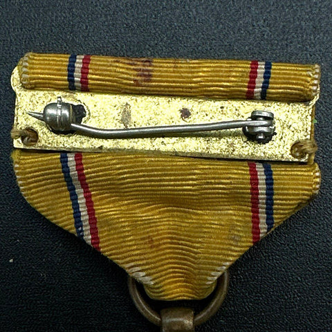 WWII American Defense Service Medal & Sterling Silver Blue Star Eagle Pin Lot