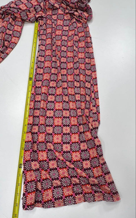 Free People Women's Pink Orange Geometric Wide Leg Halter Jumpsuit Sz XS NWT
