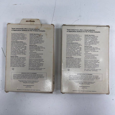 Vintage Texas Instruments TI-99/4A Football Personal Record Keeping Software Lot