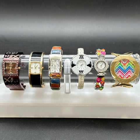 Fashion Jewelry Watch Lot of 6 XOXO Versales Geneva Sophie Cuff Bangle Link