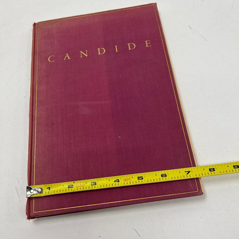 Vintage Candide by Voltaire Hardcover Book Illustrated Red Cloth Gilt Title