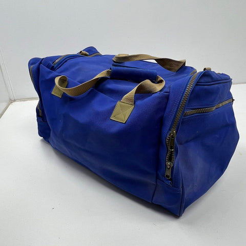 Vintage 90s Pillsbury Doughboy Blue Canvas Duffle Bag Travel Gym Promotional
