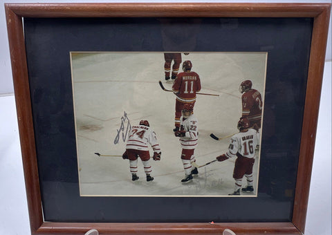 Autographed Sports Memorabilia Lot Framed Huskers Steelers Hockey 3 Pieces