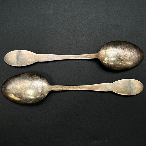 Alvin Silver Plate Tablespoons 2pc Set Wreath and Laurel Pattern 7.5 Inch