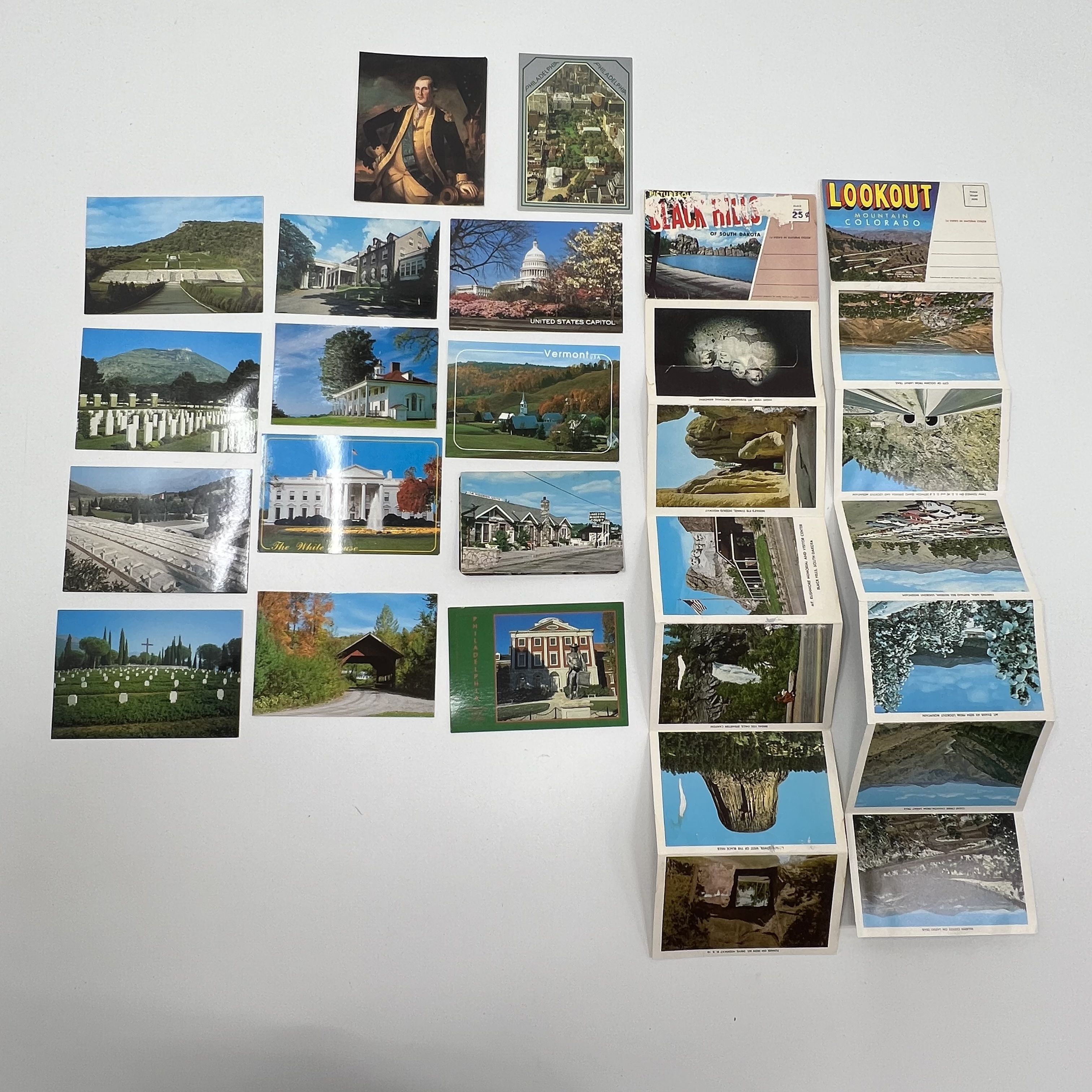 Assorted Postcards Unused Colorado Black Hills Philly White House Others