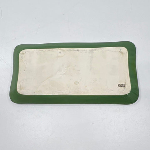 Kay Wayne Pine Needle Rectangular Serving Platter Ceramic 13 Inch Vintage