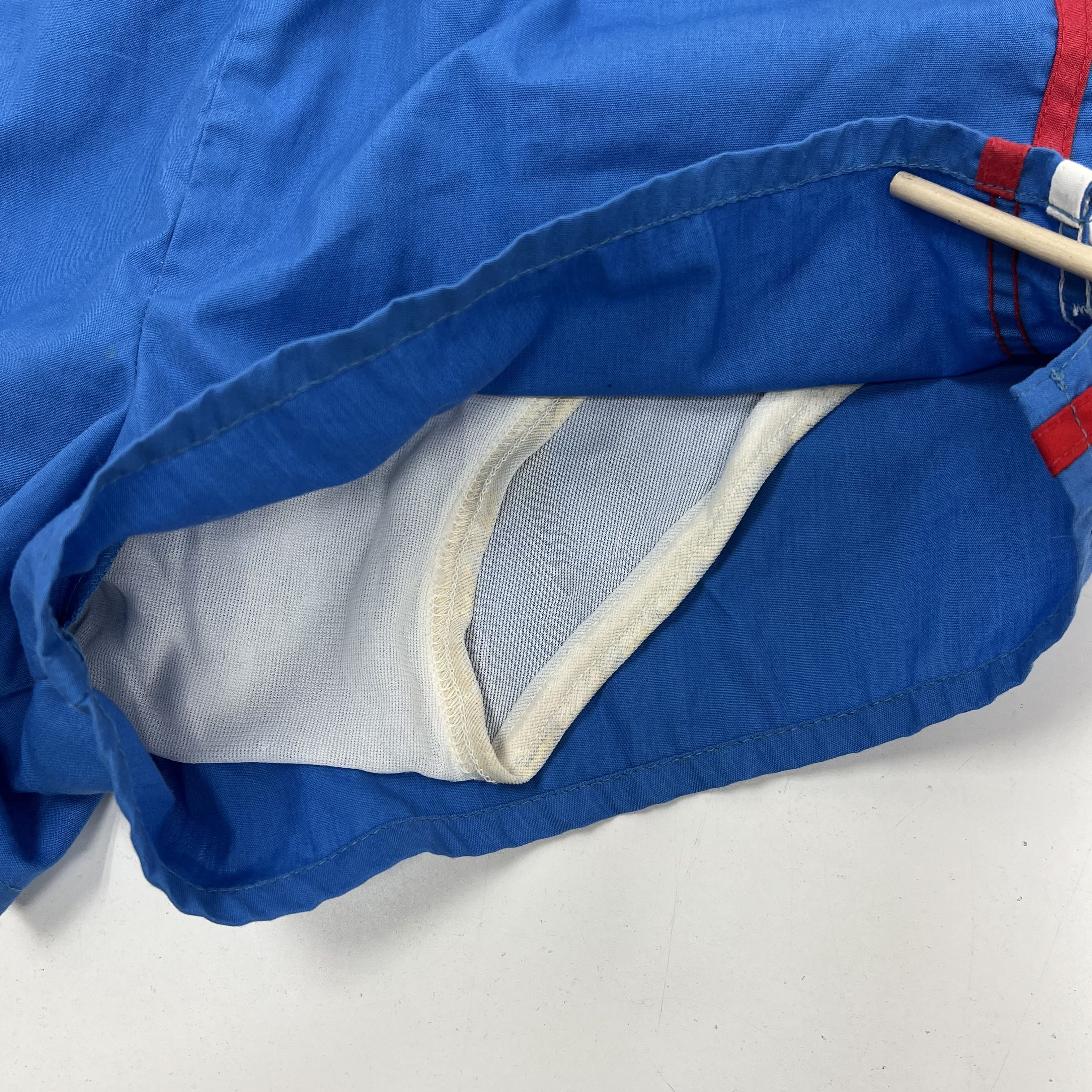 Vintage 80s JC Penney Blue Striped California Swim Trunks Shorts Men's 38
