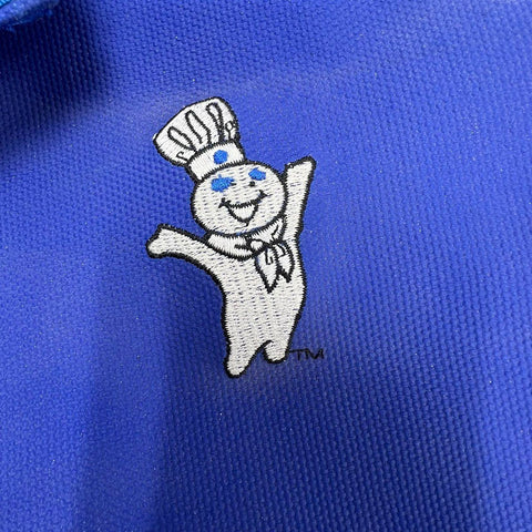 Vintage 90s Pillsbury Doughboy Blue Canvas Duffle Bag Travel Gym Promotional