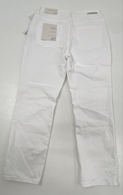 Soft Surroundings Women's Ultimate Denim Straight Leg Jeans White NWT Sz 8P