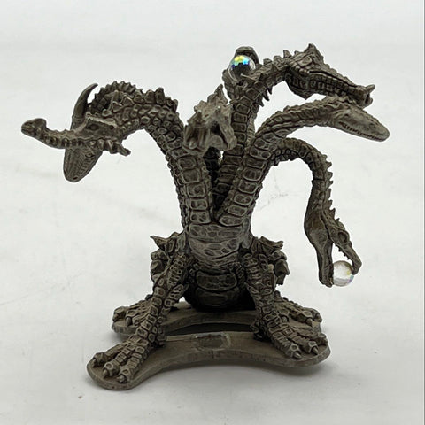 Ral Partha Pewter Hydra Dragon Figurine PP801 1986 Vintage 4 Inch Crystals