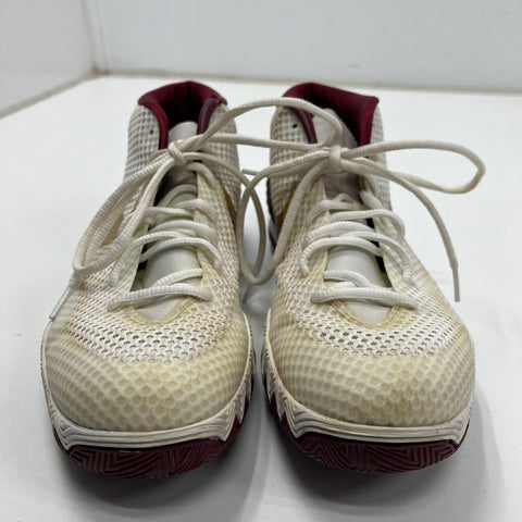 Nike Kyrie 1 iD White Metallic Gold Burgundy Basketball Shoes Size 11.5