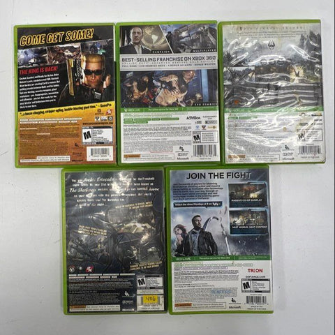 Elder Scrolls Skyrim Call of Duty Advanced Warfare Xbox 360 5 Game Lot