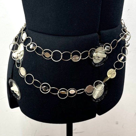 Fashion Chain Belts Jewelry Lot of 11 Gold Silver Tone Lion Heart Enamel